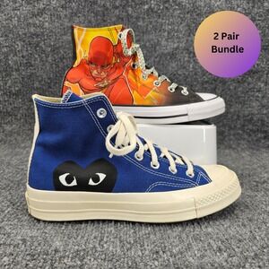 Converse CTAS Hi Womens Size 8 Comme des Garcons x DC Comics The Flash Shoes